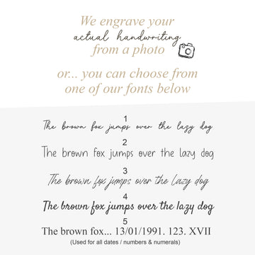 Actual Handwriting Rectangle Keepsake Keyring